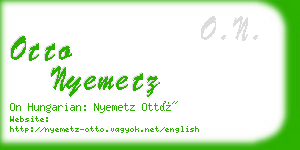 otto nyemetz business card